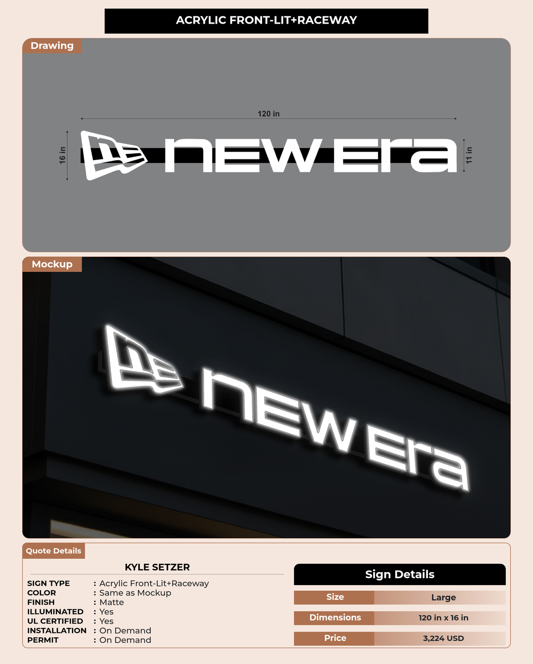CUSTOM MOCKUP SIGN FOR Kyle Setzer