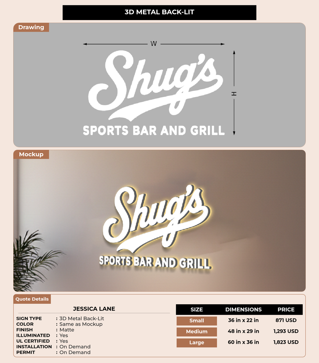CUSTOM MOCKUP SIGN FOR Jessica Lane