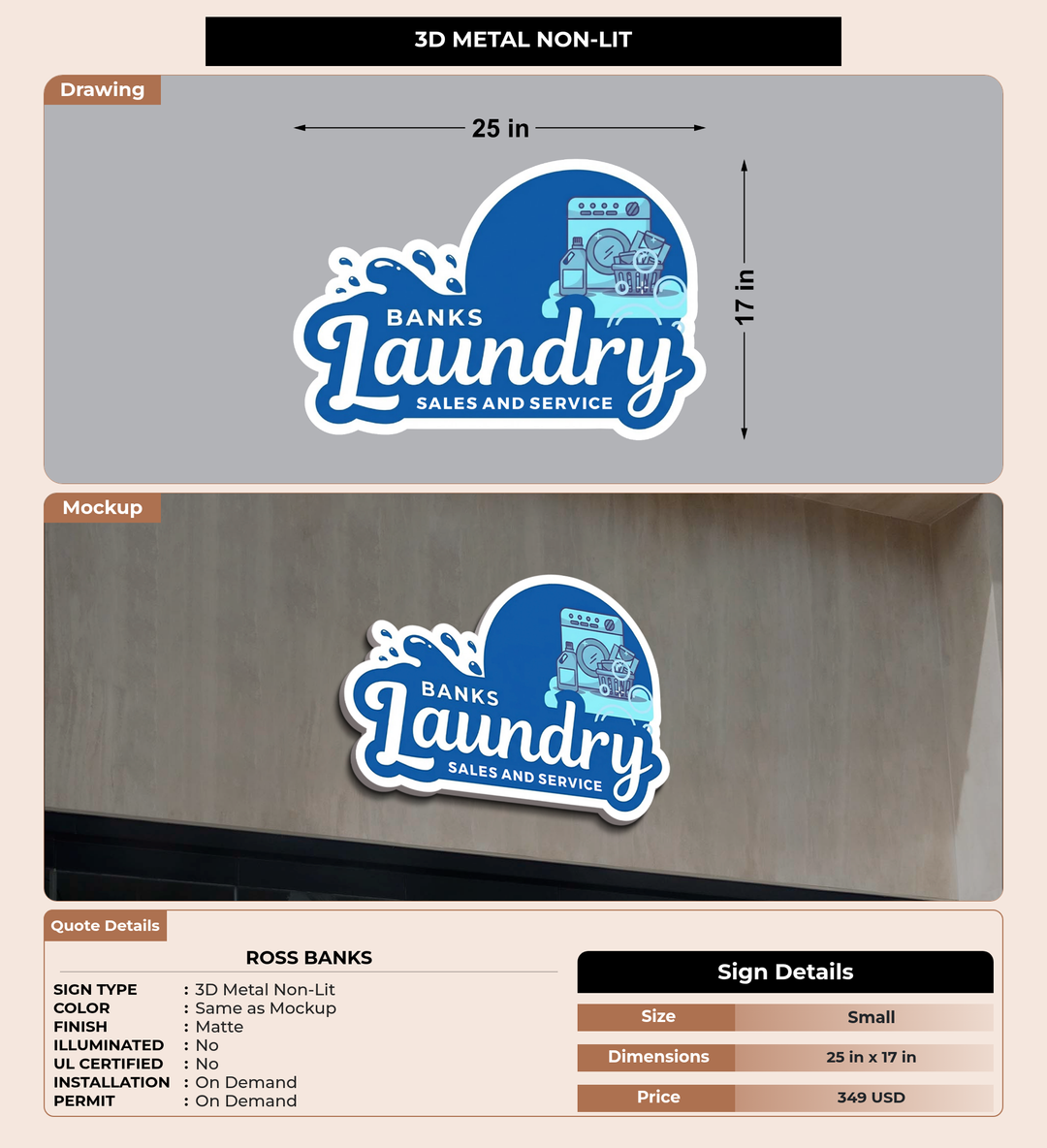CUSTOM MOCKUP SIGN FOR Ross Banks