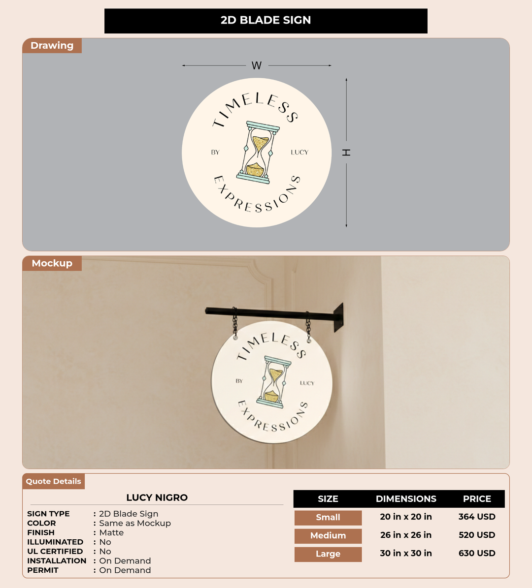 CUSTOM MOCKUP SIGN FOR Lucy Nigro