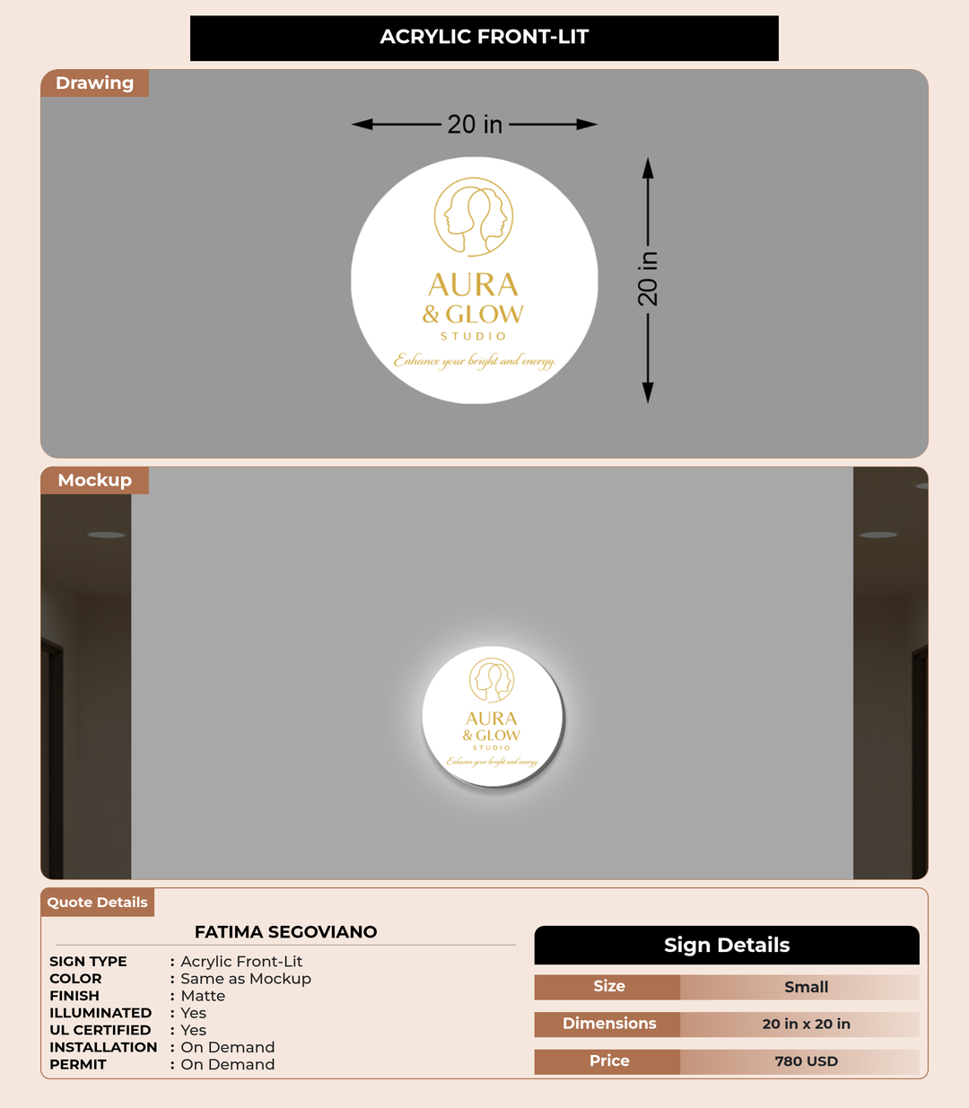 CUSTOM MOCKUP SIGN FOR Fatima Segoviano