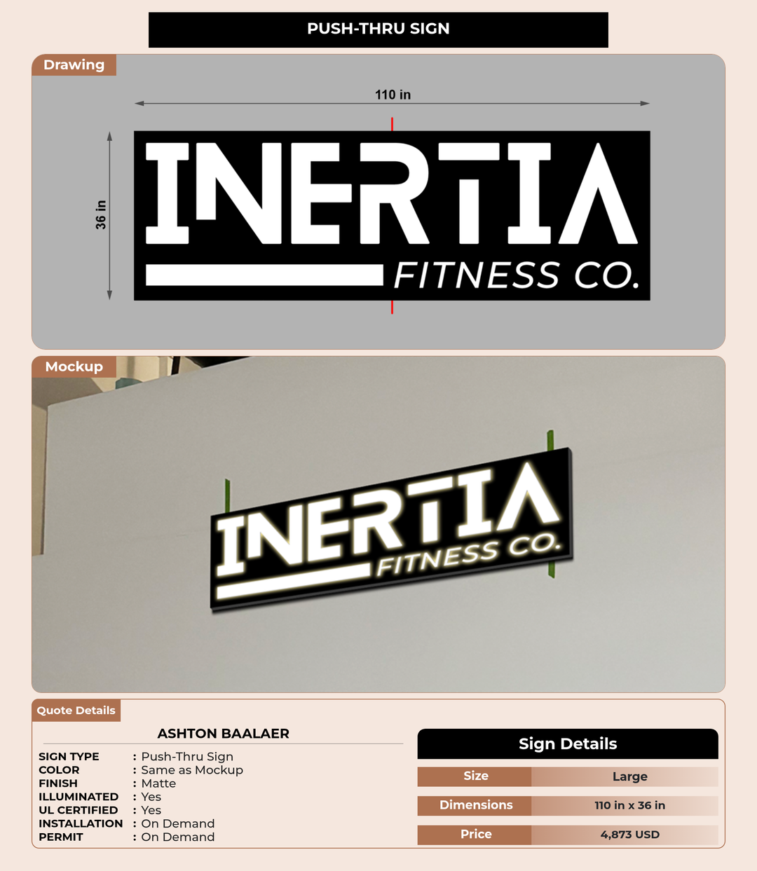 CUSTOM MOCKUP SIGN FOR Ashton Baalaer