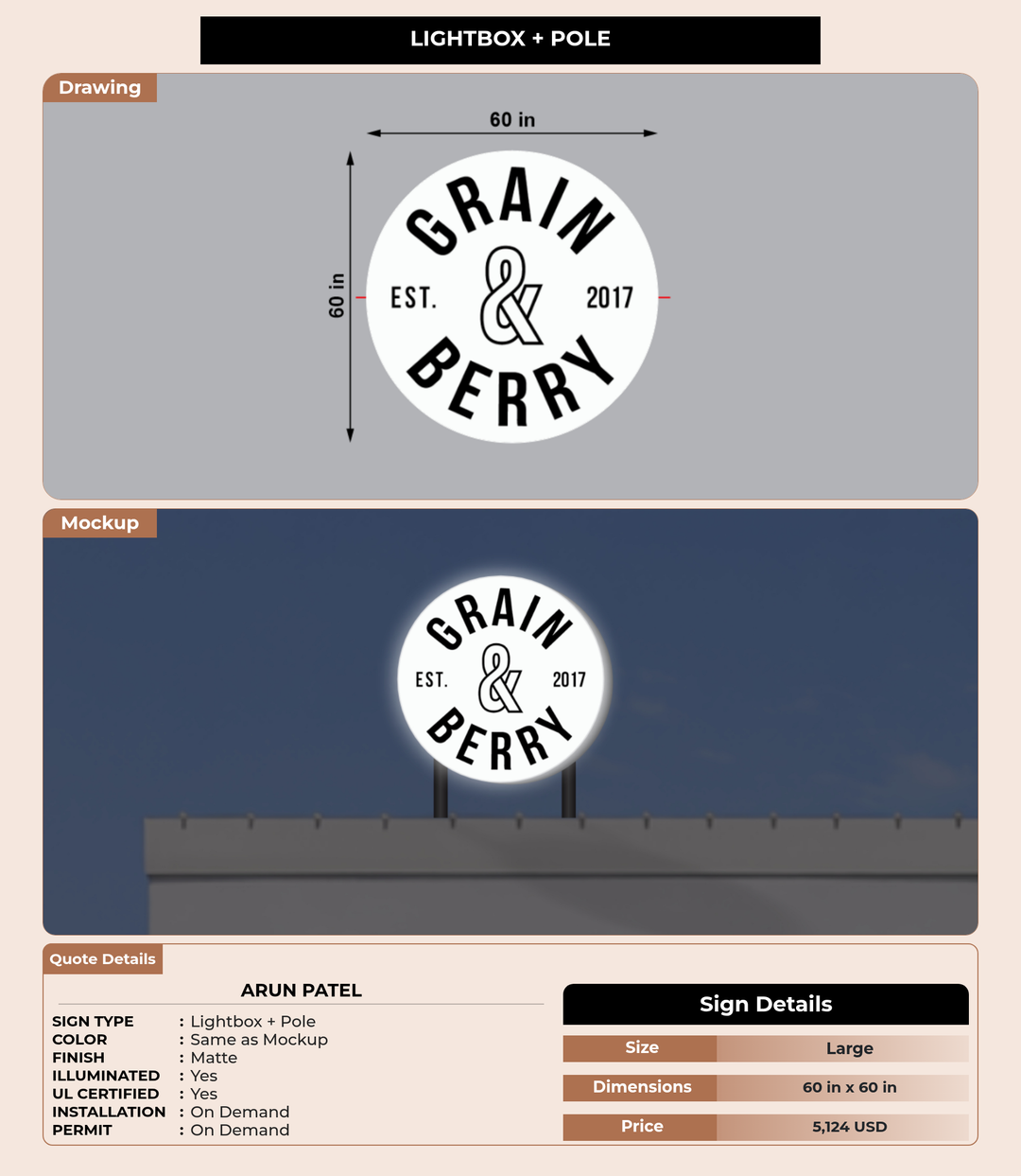 CUSTOM MOCKUP SIGN FOR Arun Patel