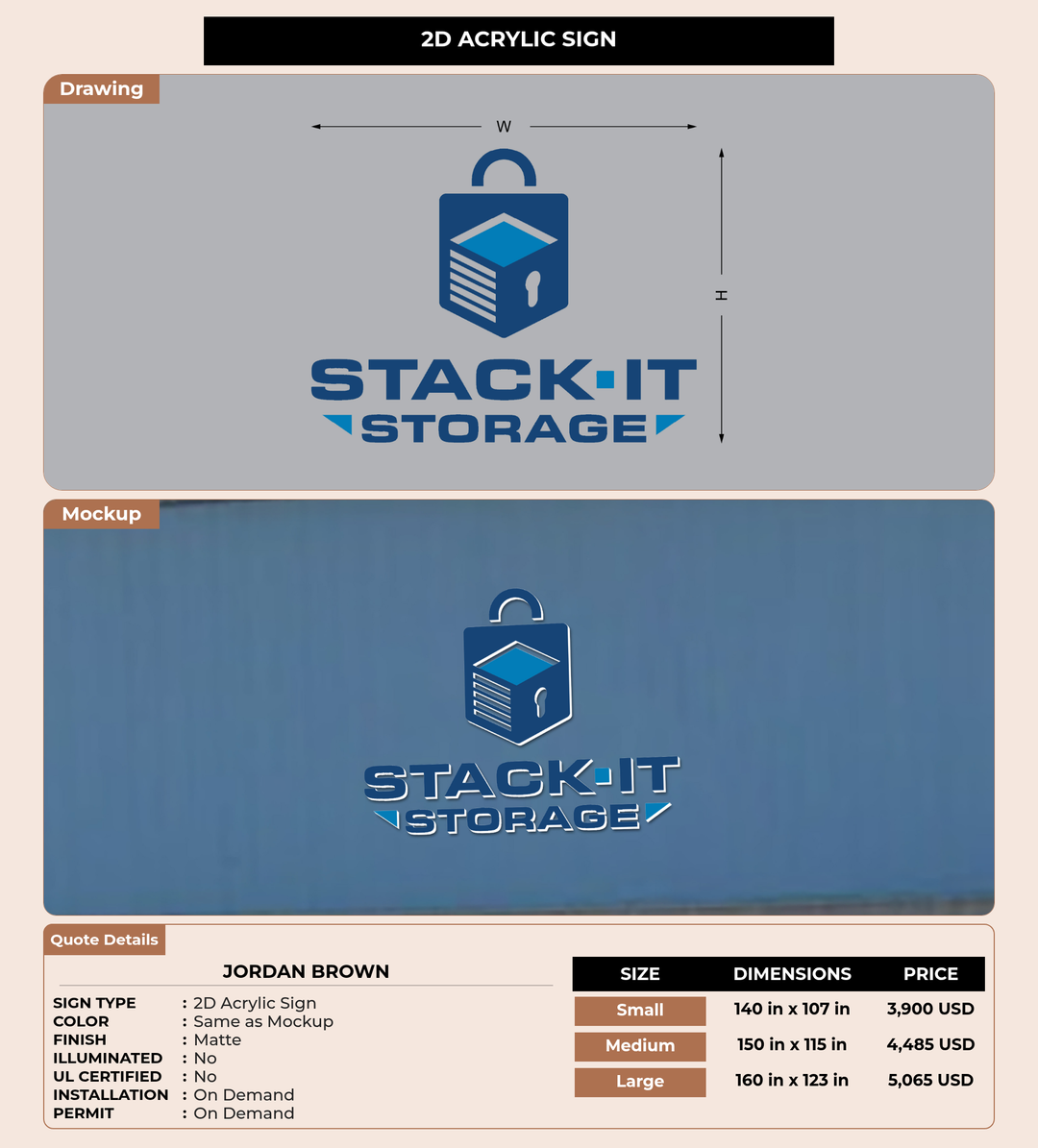 CUSTOM MOCKUP SIGN FOR Jordan Brown