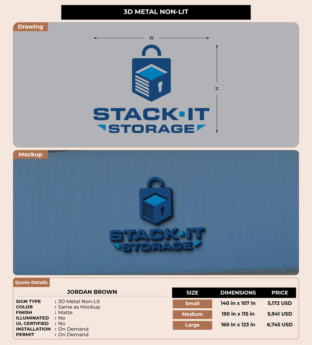 CUSTOM MOCKUP SIGN FOR Jordan Brown