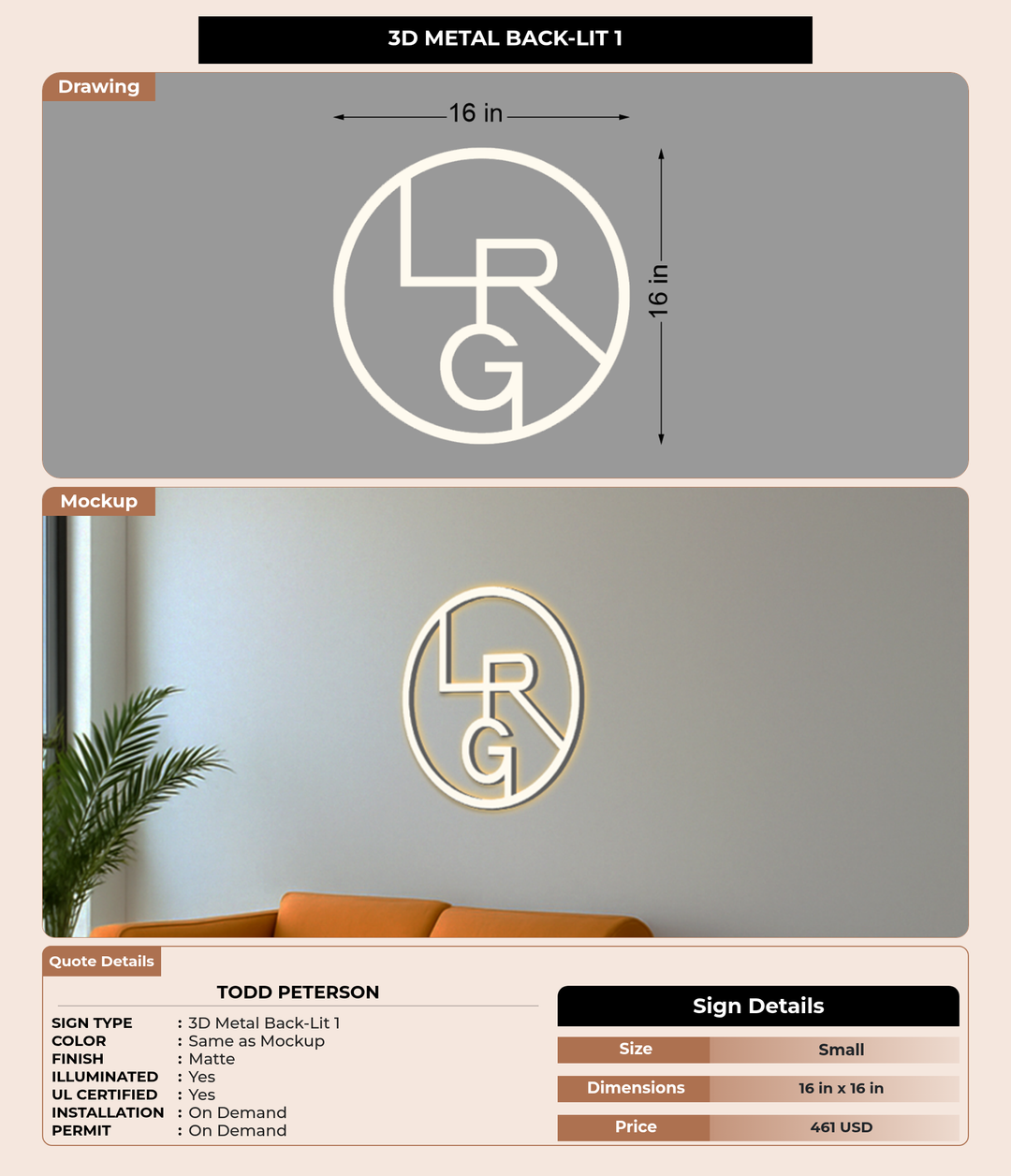 CUSTOM MOCKUP SIGN FOR Todd Peterson