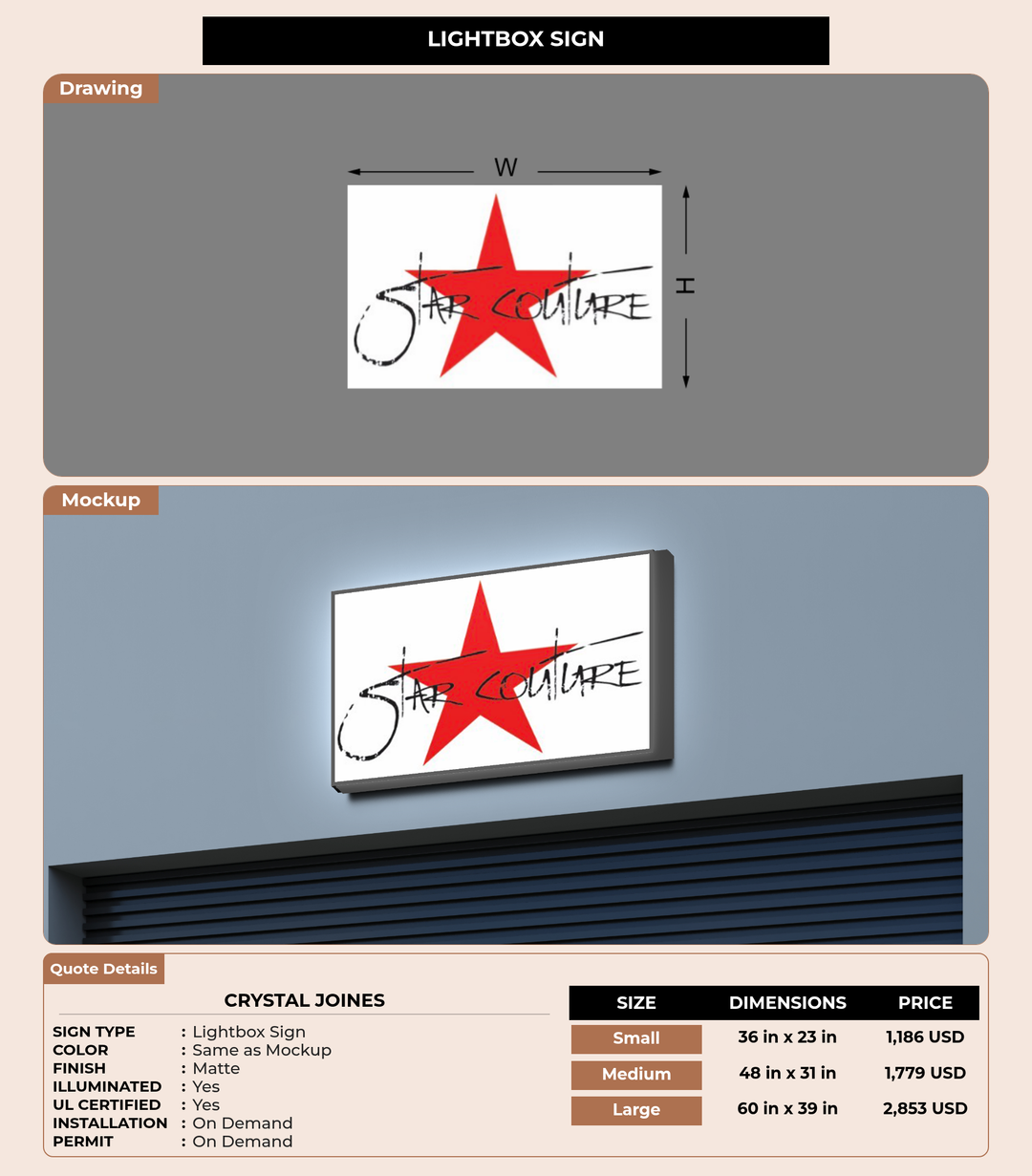 CUSTOM MOCKUP SIGN FOR Crystal Joines
