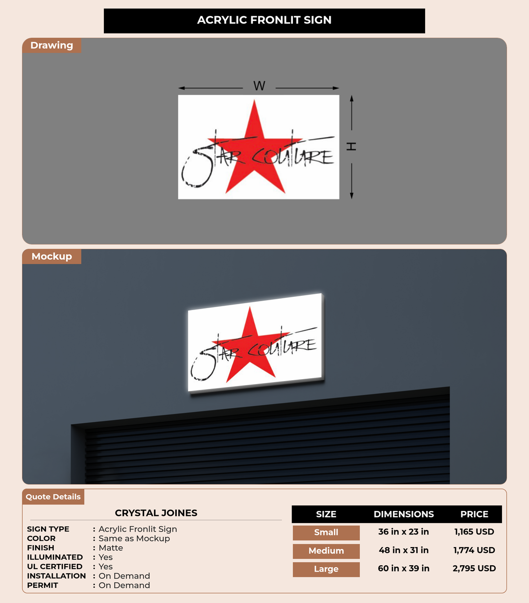 CUSTOM MOCKUP SIGN FOR Crystal Joines