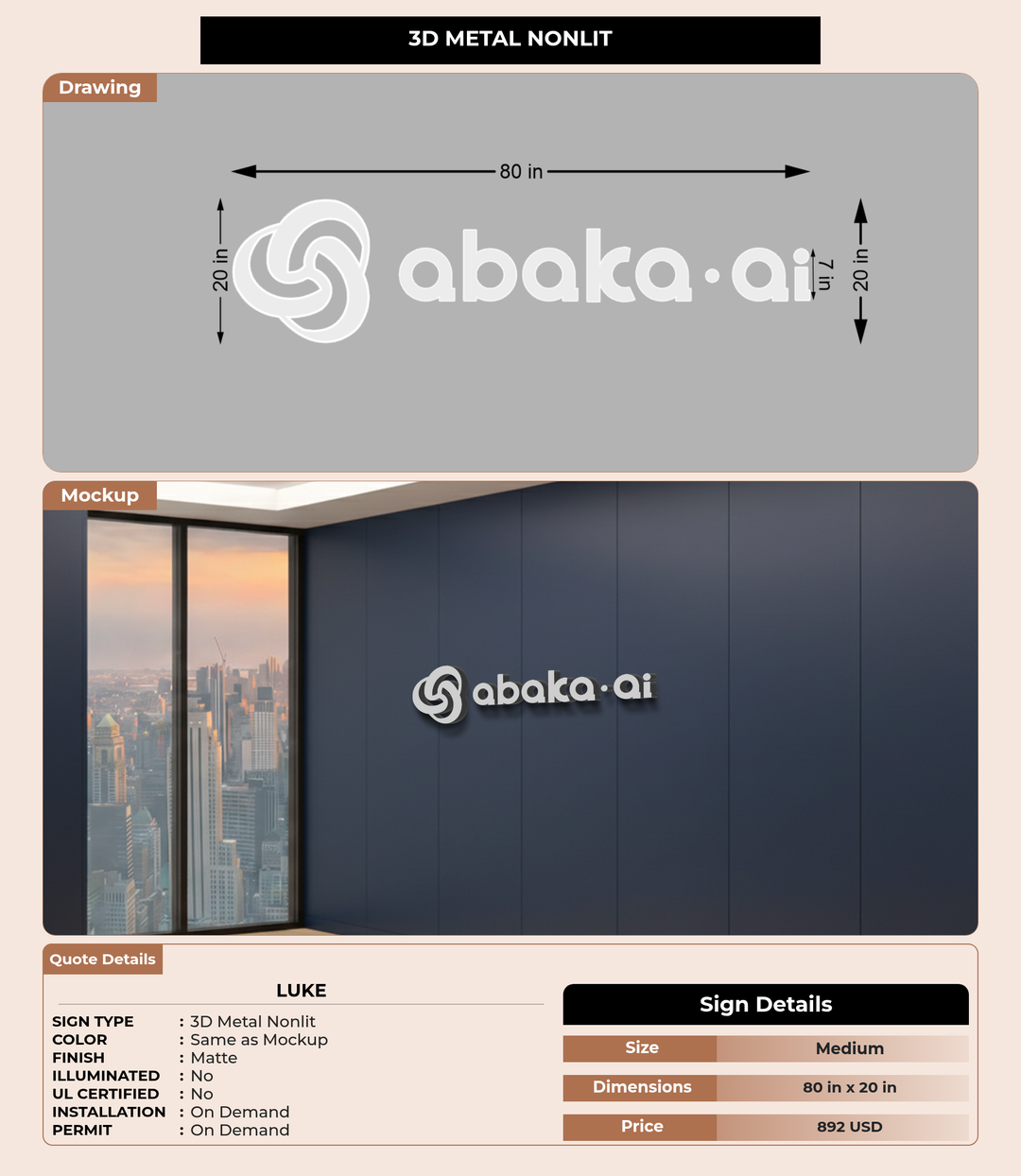 CUSTOM MOCKUP SIGN FOR Luke