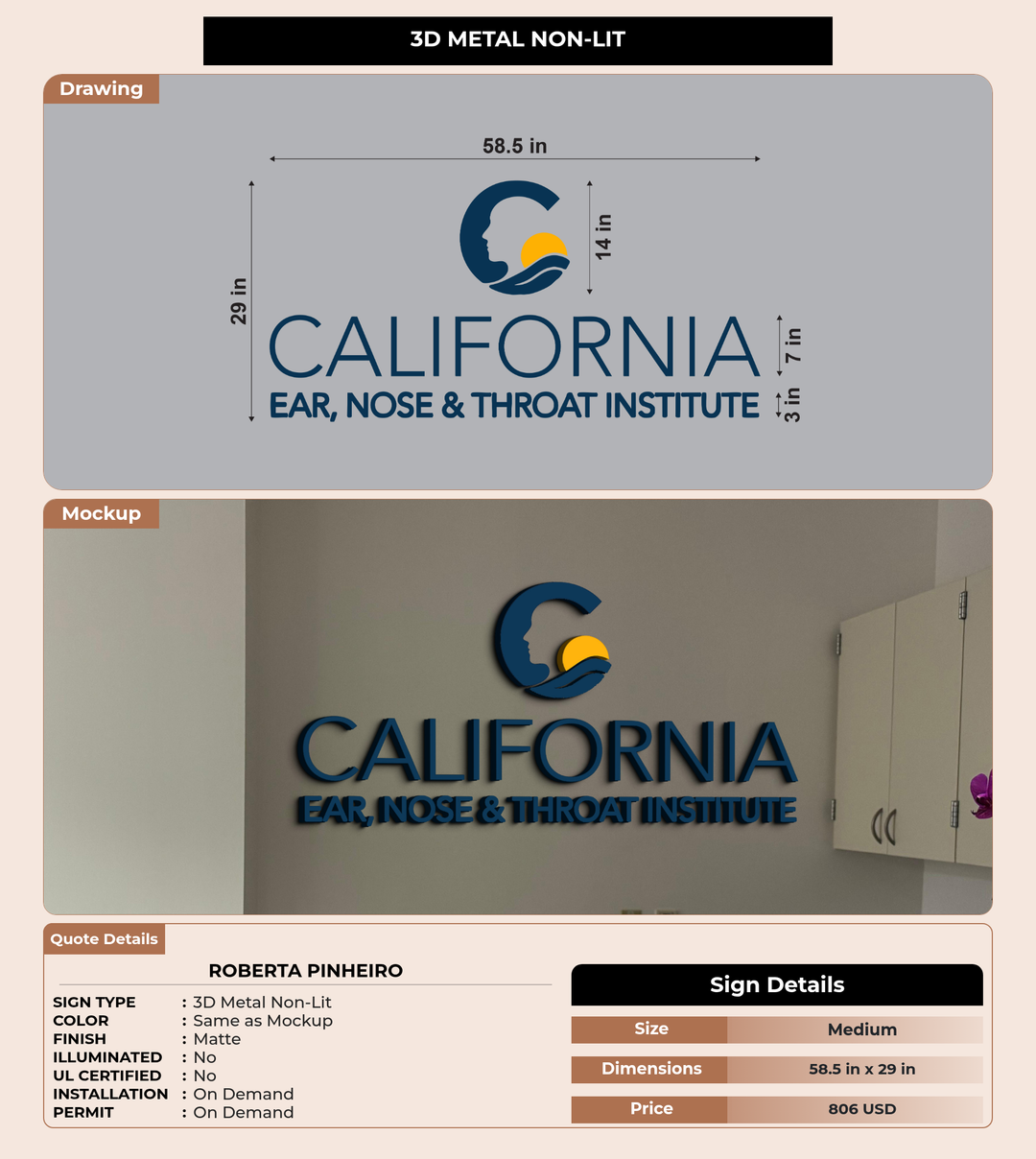 CUSTOM MOCKUP SIGN FOR Roberta Pinheiro