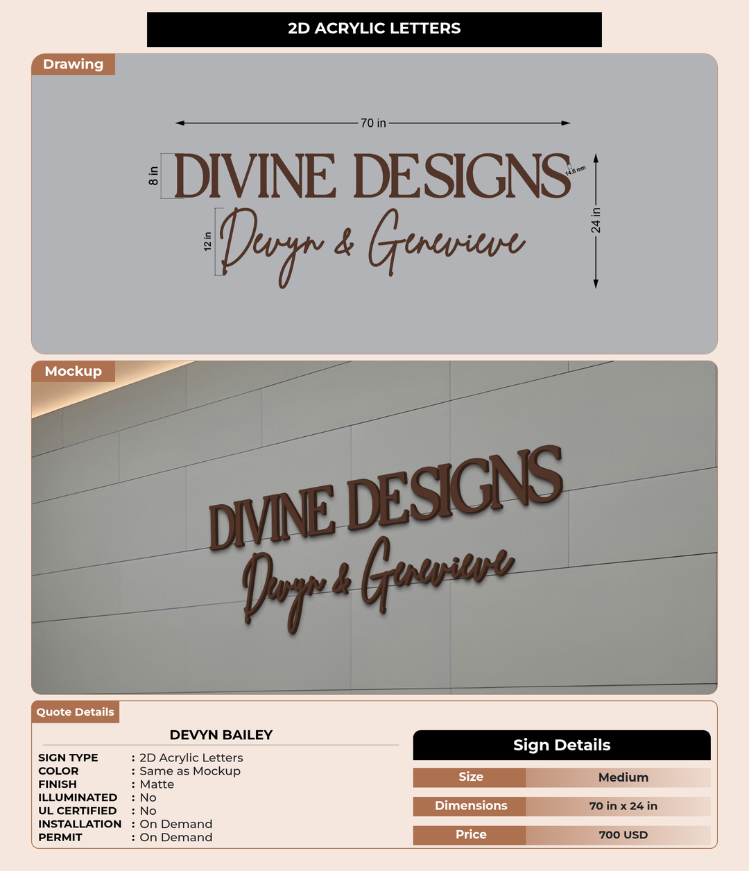 CUSTOM MOCKUP SIGN FOR Devyn Bailey