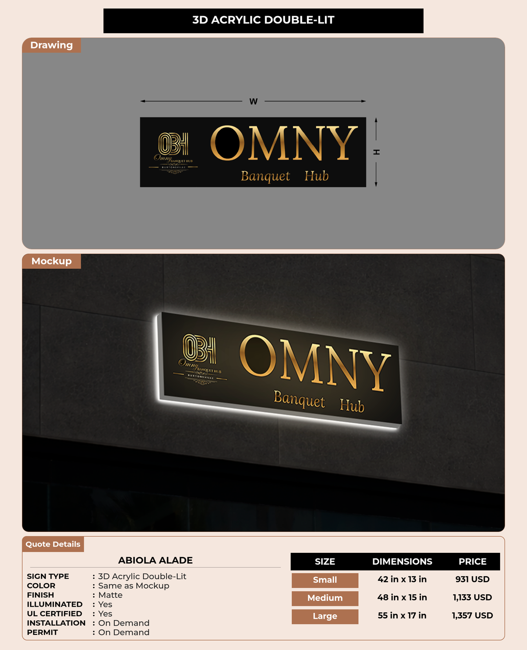 CUSTOM MOCKUP SIGN FOR ABIOLA ALADE
