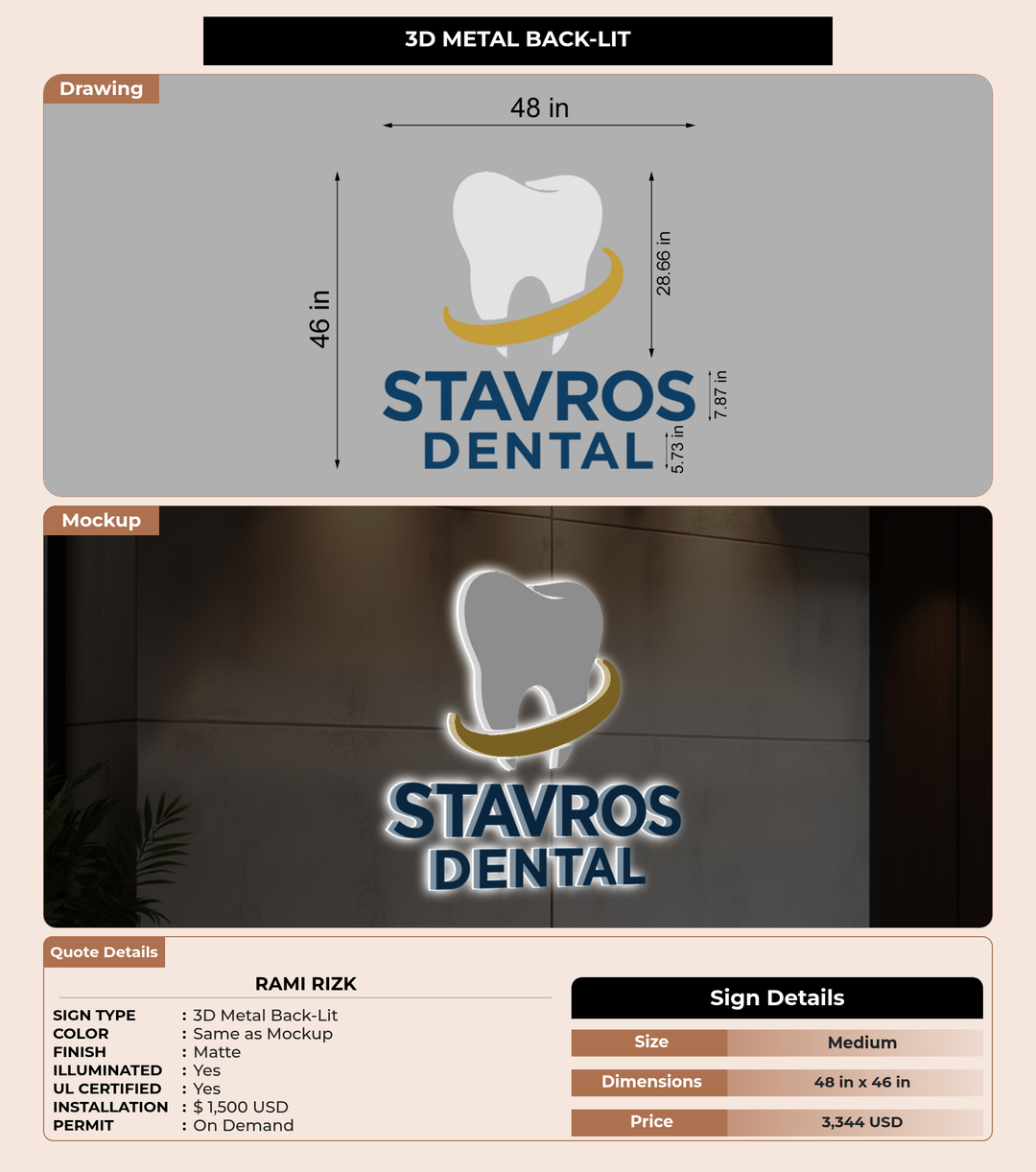 CUSTOM MOCKUP SIGN FOR RAMI RIZK