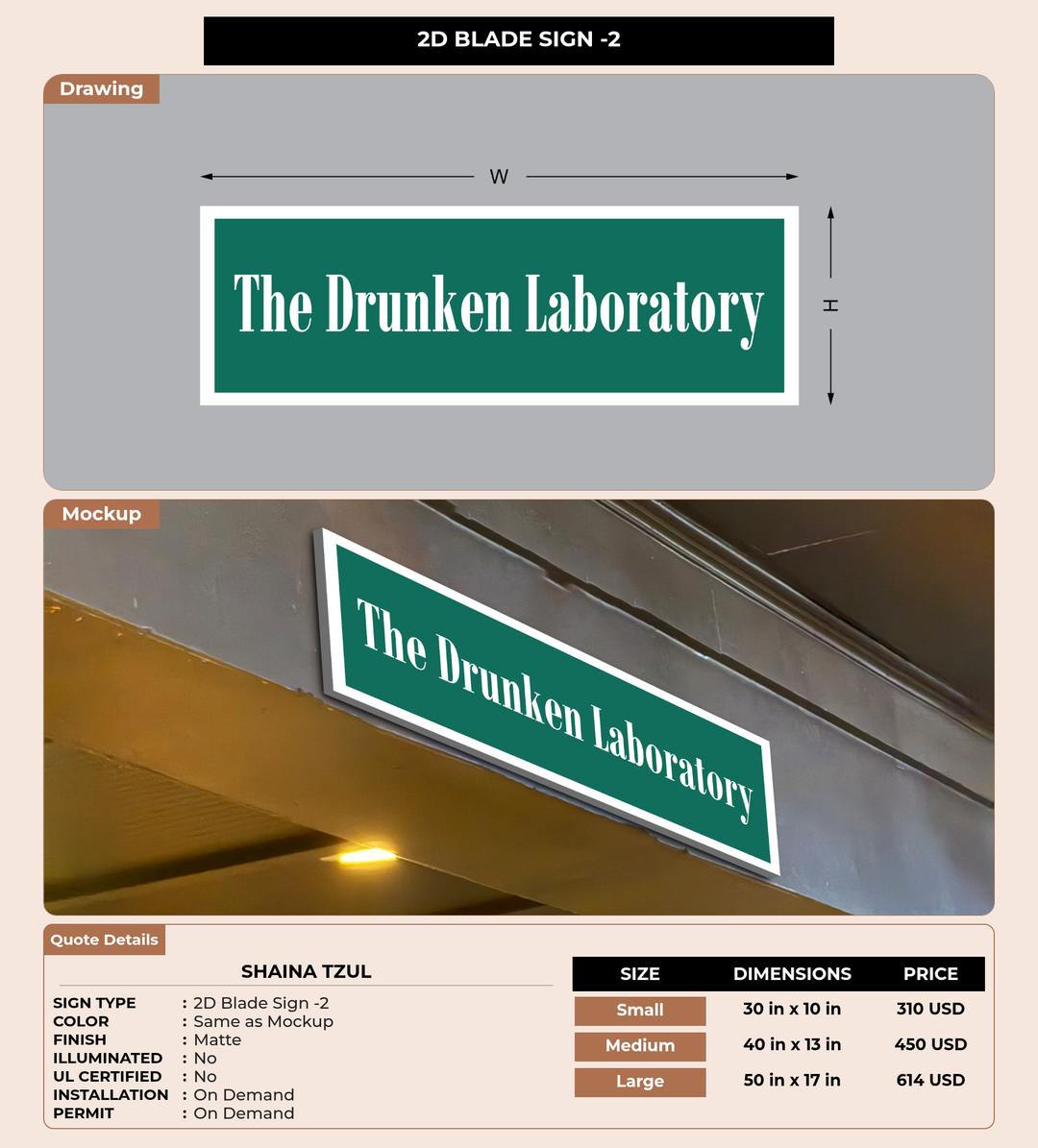 CUSTOM MOCKUP SIGN FOR Shaina Tzul