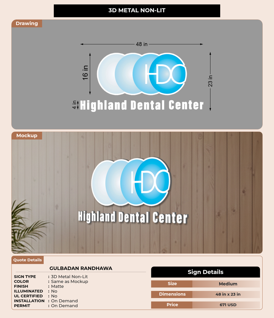 CUSTOM MOCKUP SIGN FOR Gulbadan Randhawa