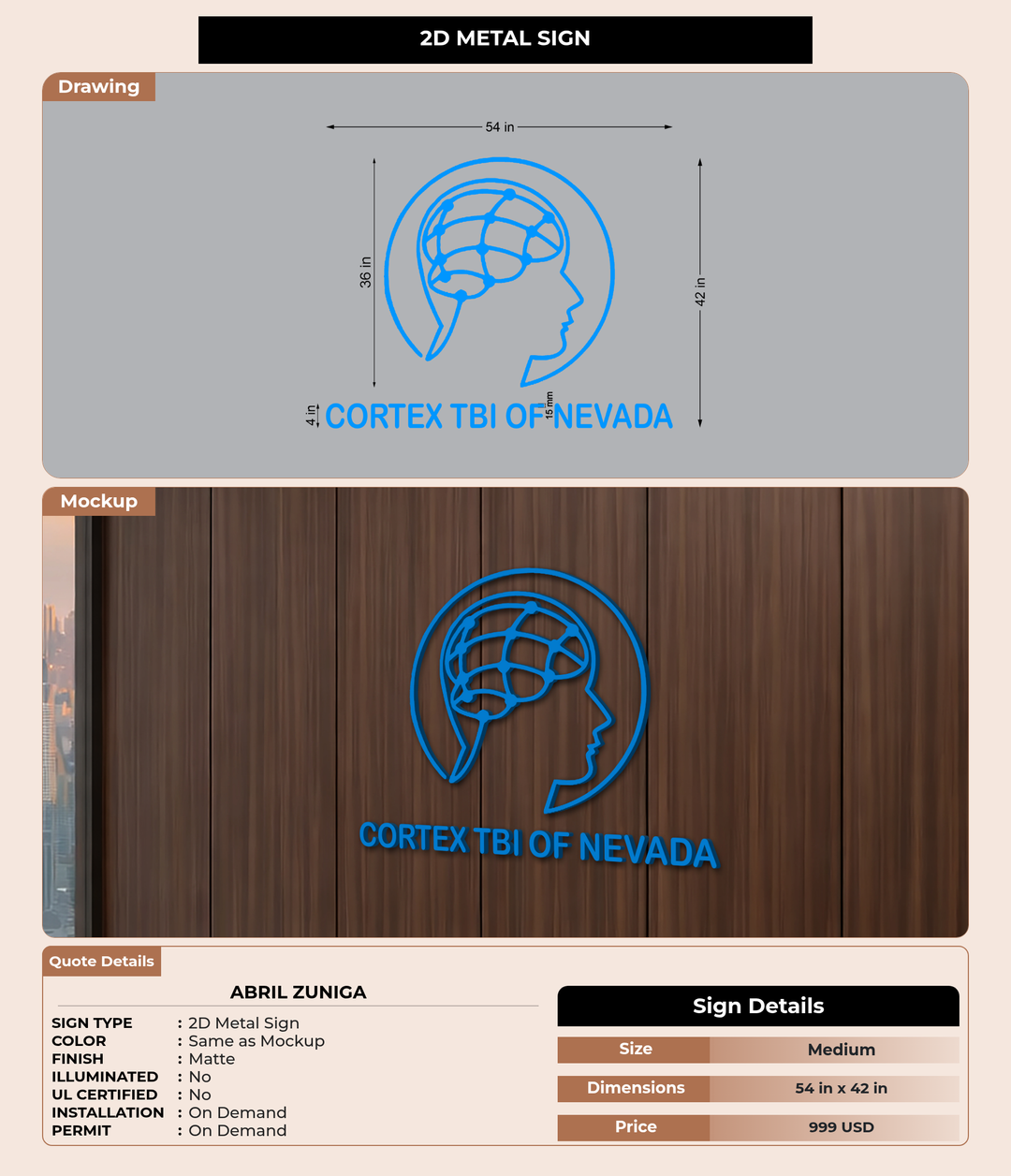 CUSTOM MOCKUP SIGN FOR Abril Zuniga