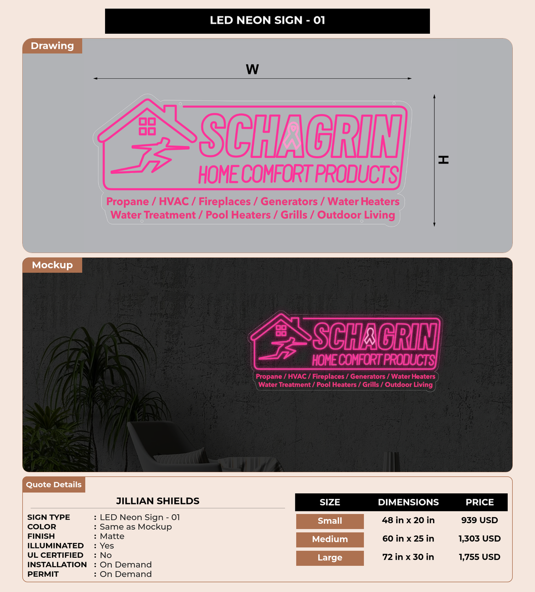CUSTOM MOCKUP SIGN FOR Jillian Shields