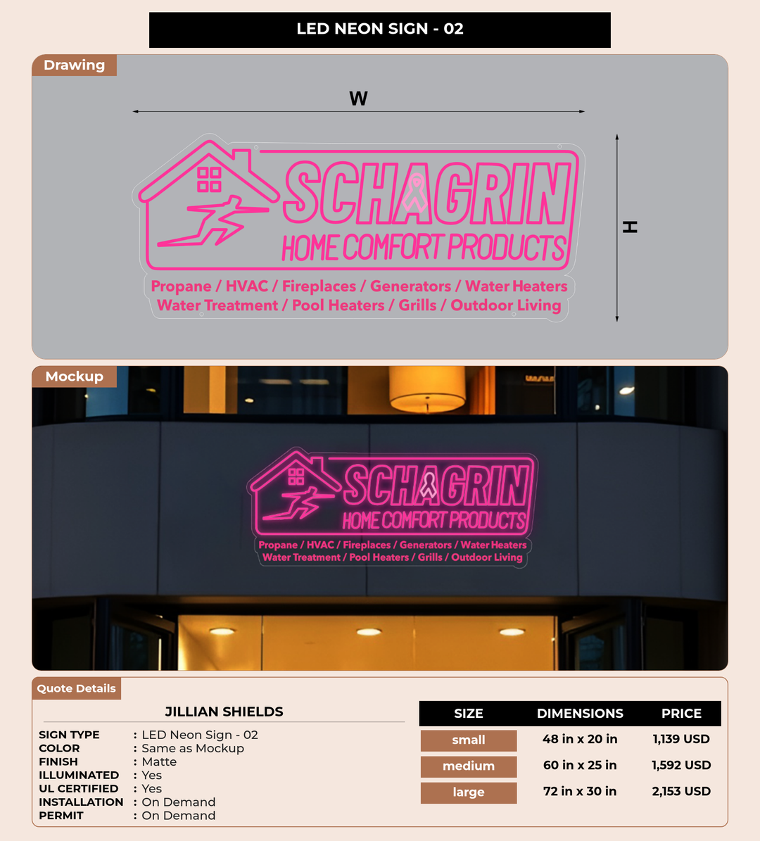 CUSTOM MOCKUP SIGN FOR Jillian Shields