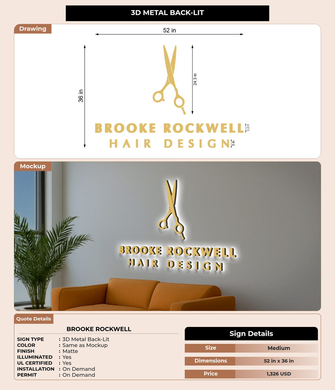 CUSTOM MOCKUP SIGN FOR Brooke Rockwell