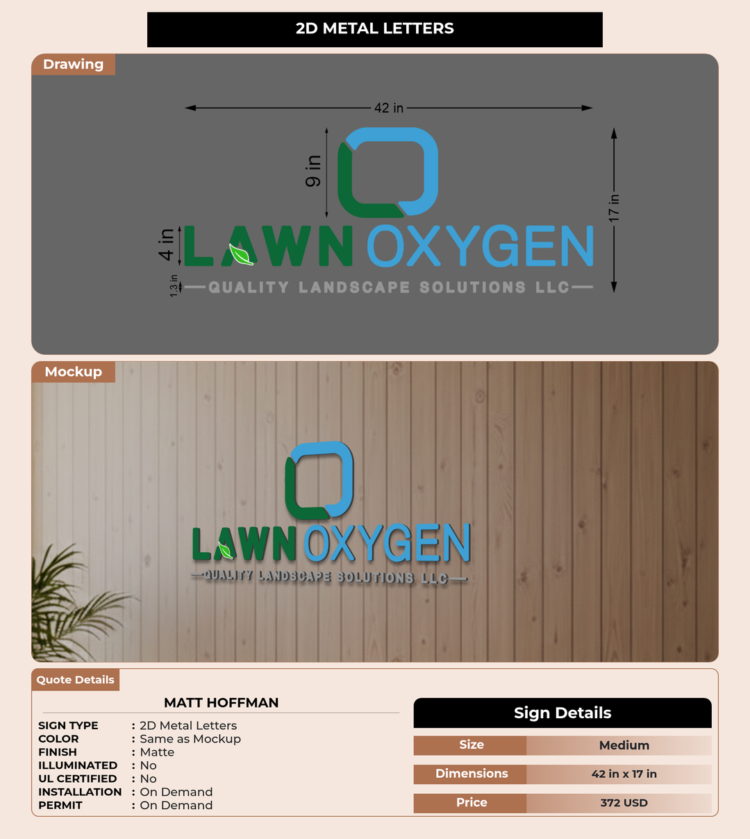 CUSTOM MOCKUP SIGN FOR Matt Hoffman