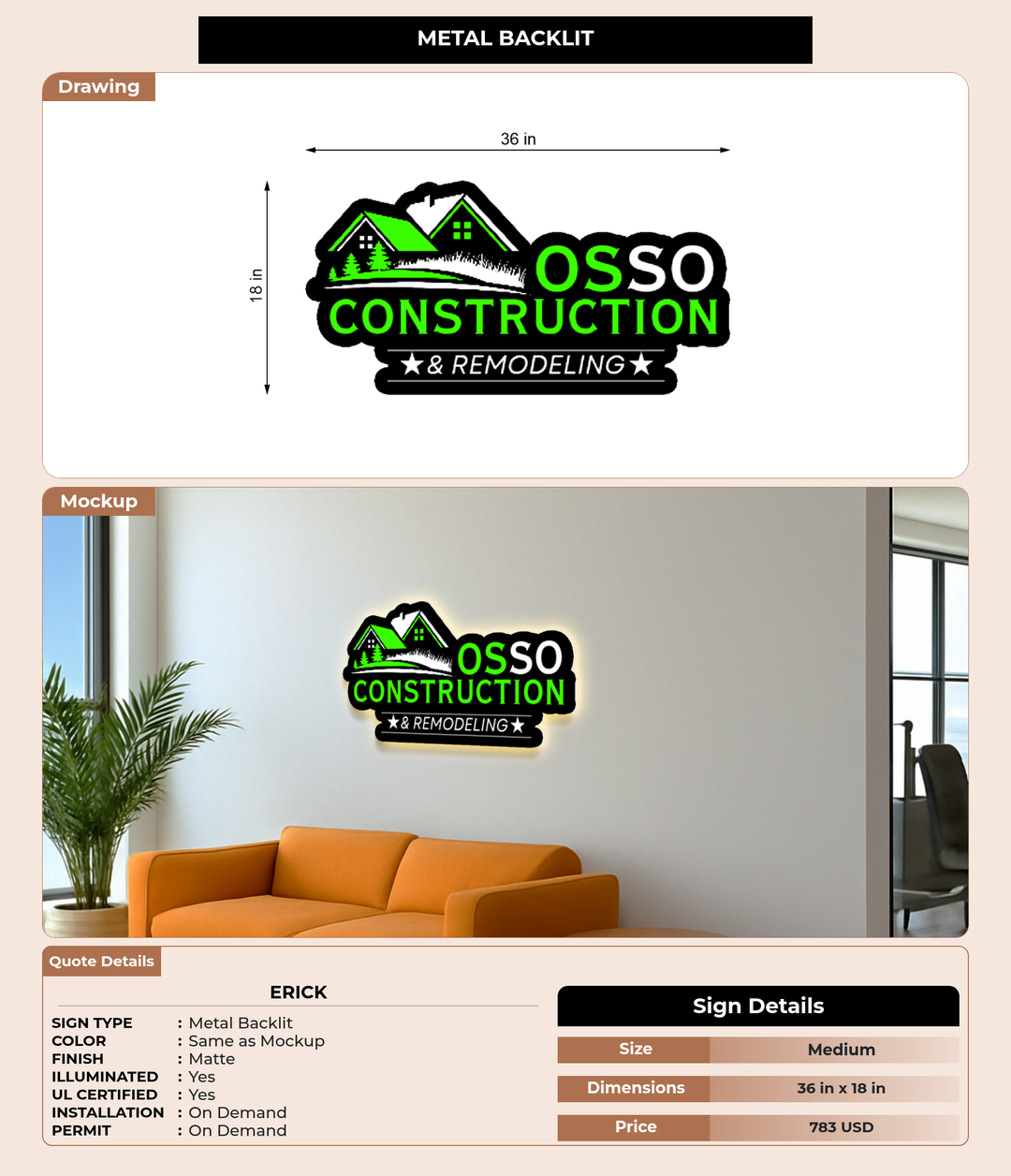 CUSTOM MOCKUP SIGN FOR ERICK