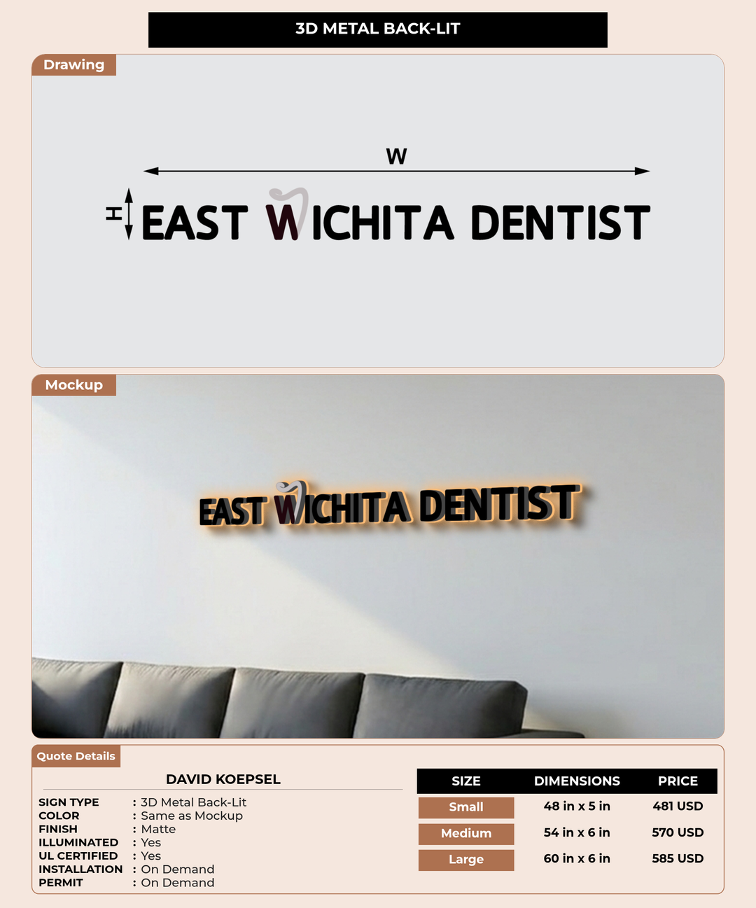 CUSTOM MOCKUP SIGN FOR David Koepsel
