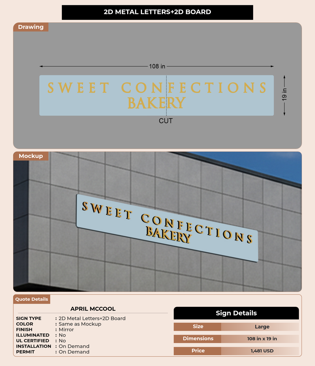 CUSTOM MOCKUP SIGN FOR april mccool