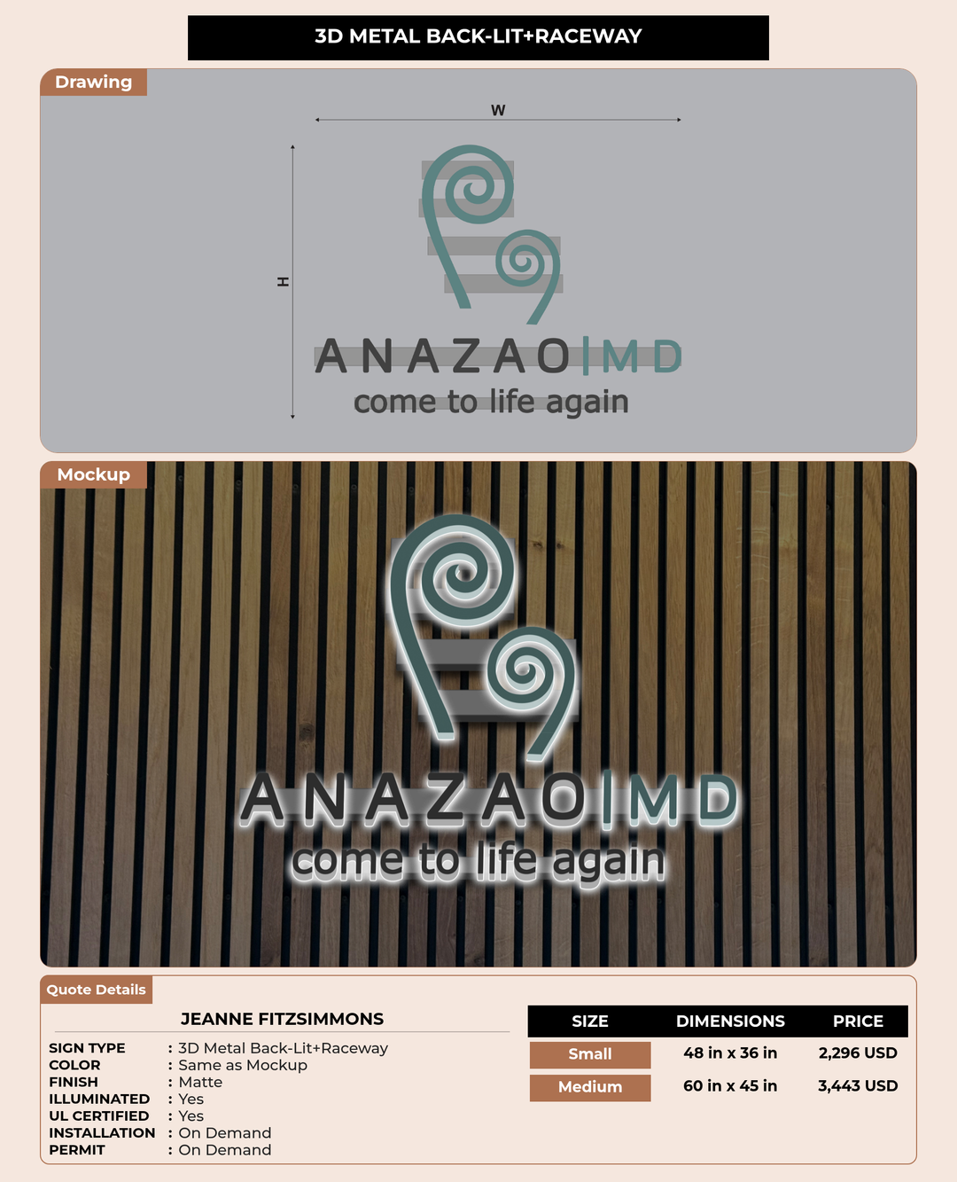 CUSTOM MOCKUP SIGN FOR Jeanne Fitzsimmons