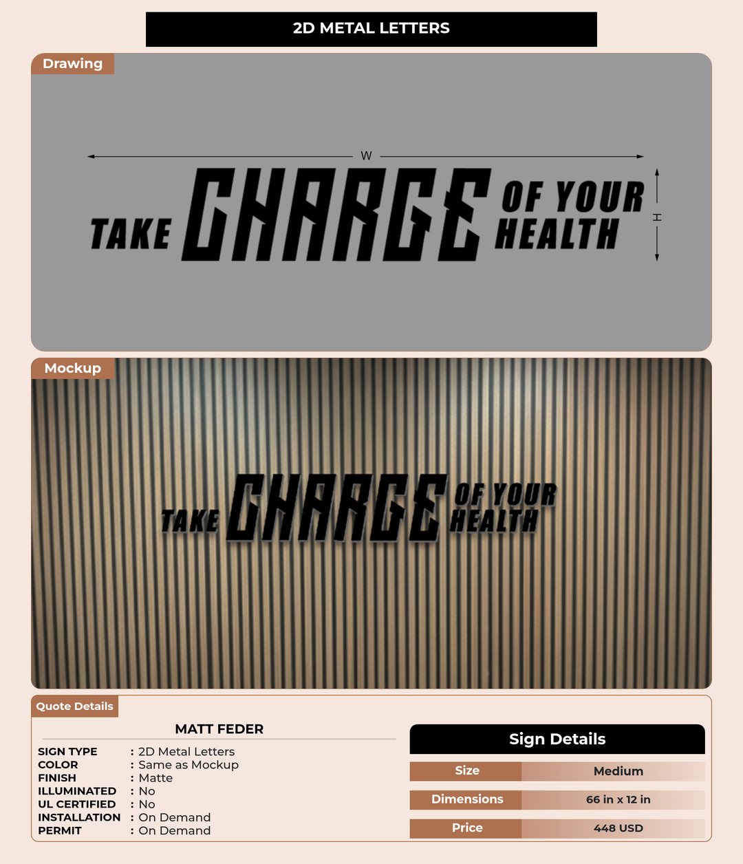 CUSTOM MOCKUP SIGN FOR Matt Feder