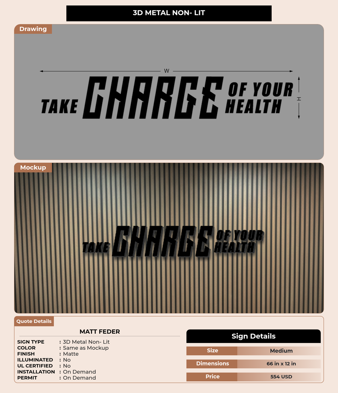 CUSTOM MOCKUP SIGN FOR Matt Feder