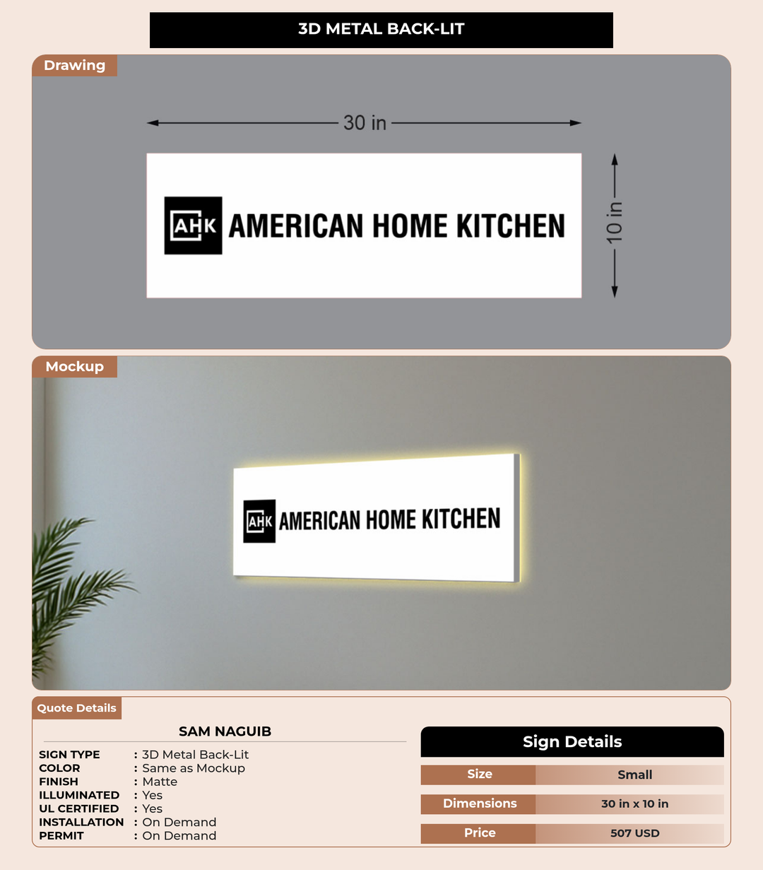 CUSTOM MOCKUP SIGN FOR Sam Naguib