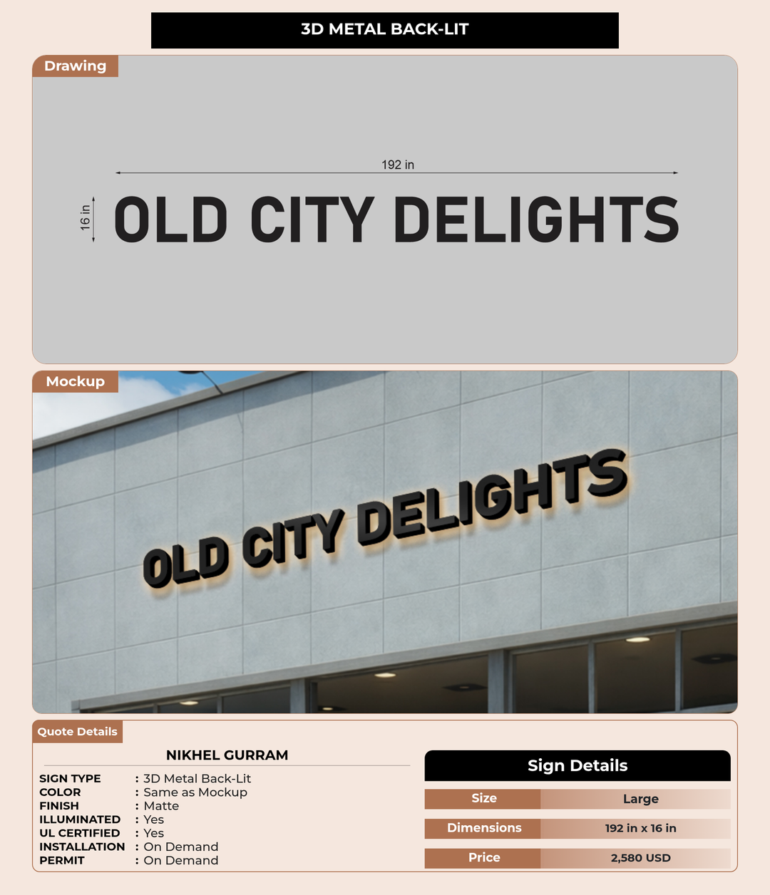 CUSTOM MOCKUP SIGN FOR Nikhel Gurram