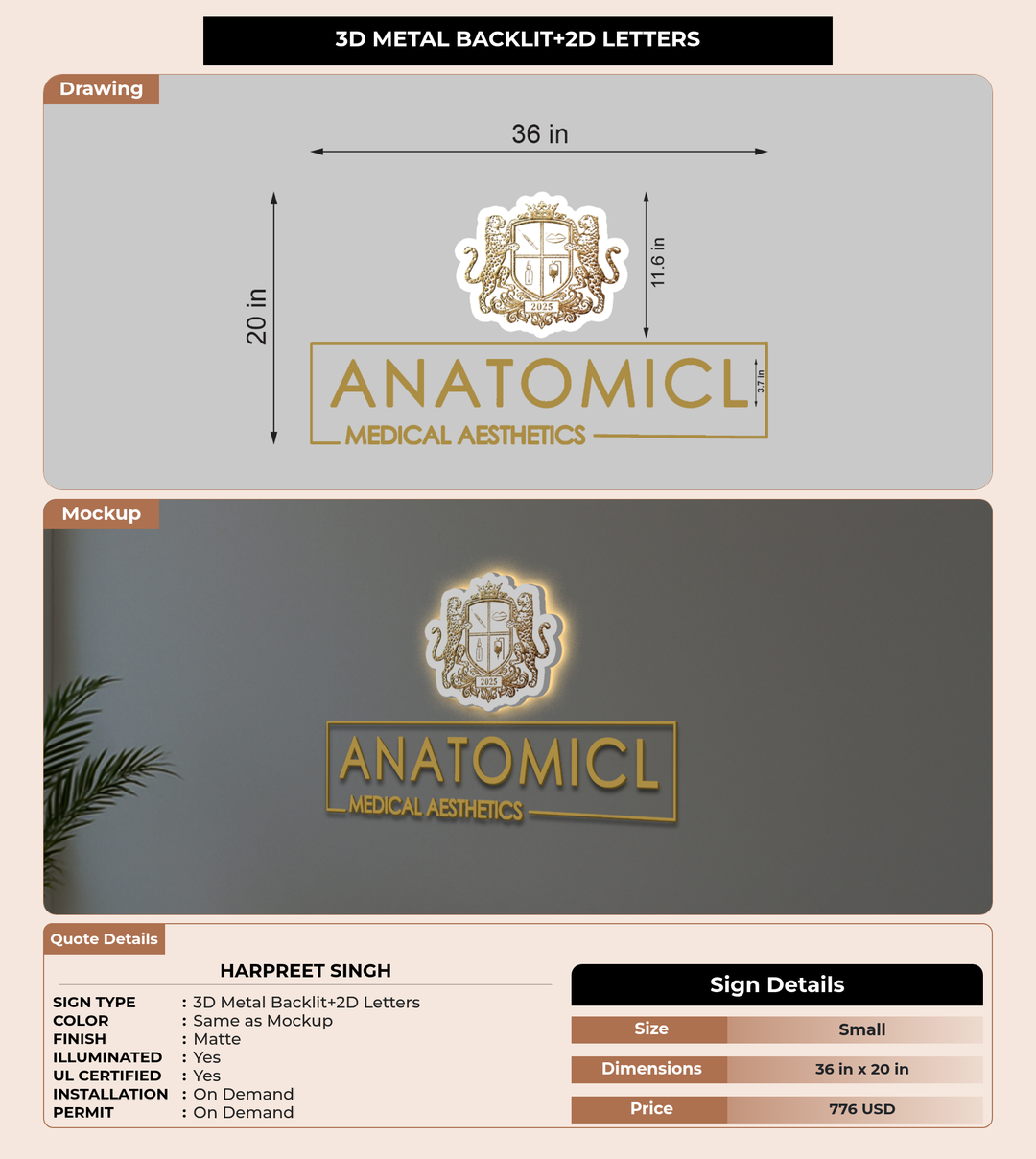 CUSTOM MOCKUP SIGN FOR Harpreet Singh