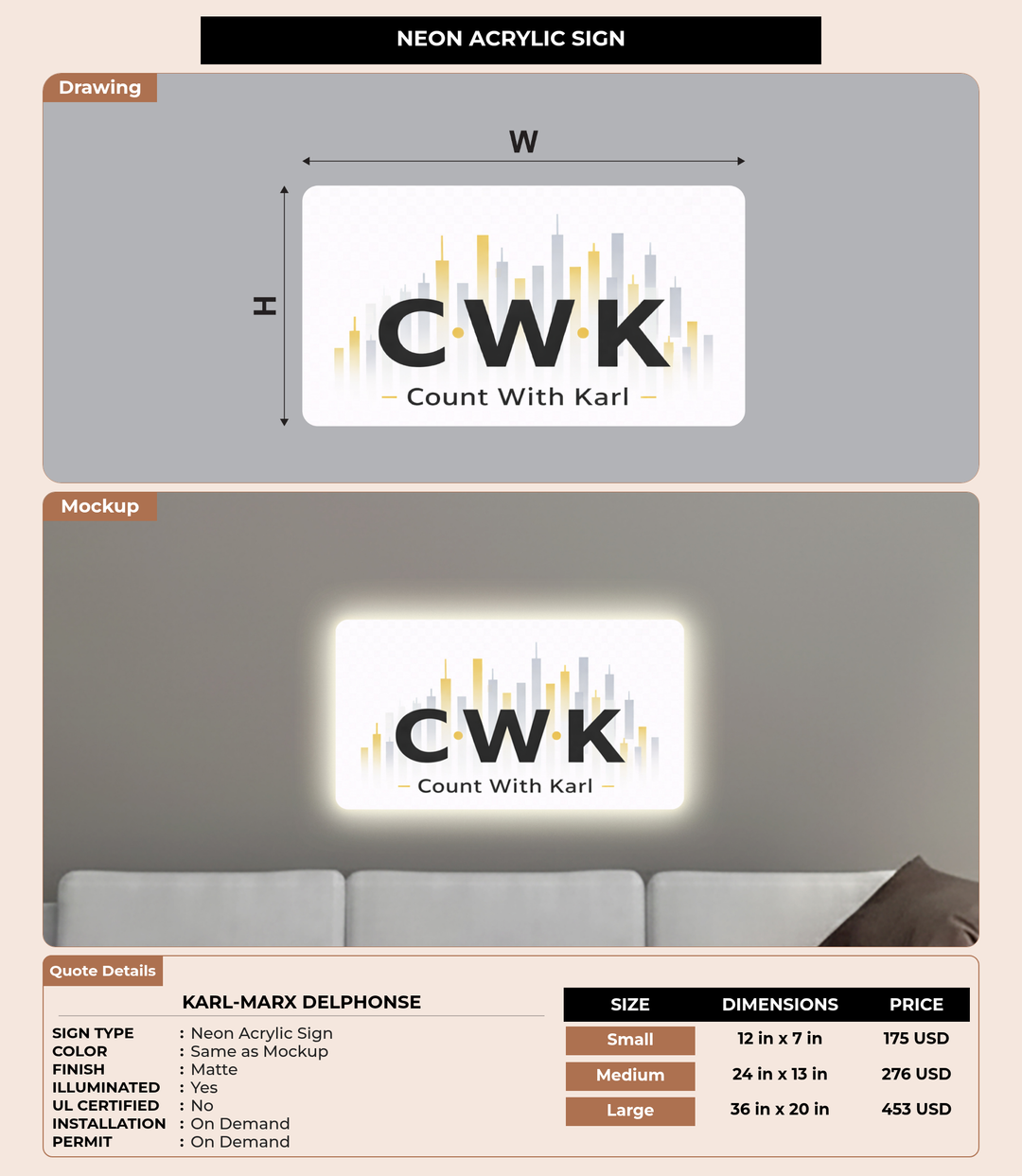 CUSTOM MOCKUP SIGN FOR Karl-Marx Delphonse