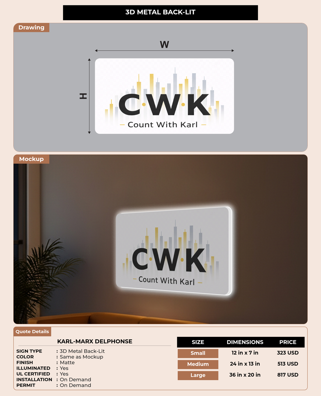CUSTOM MOCKUP SIGN FOR Karl-Marx Delphonse