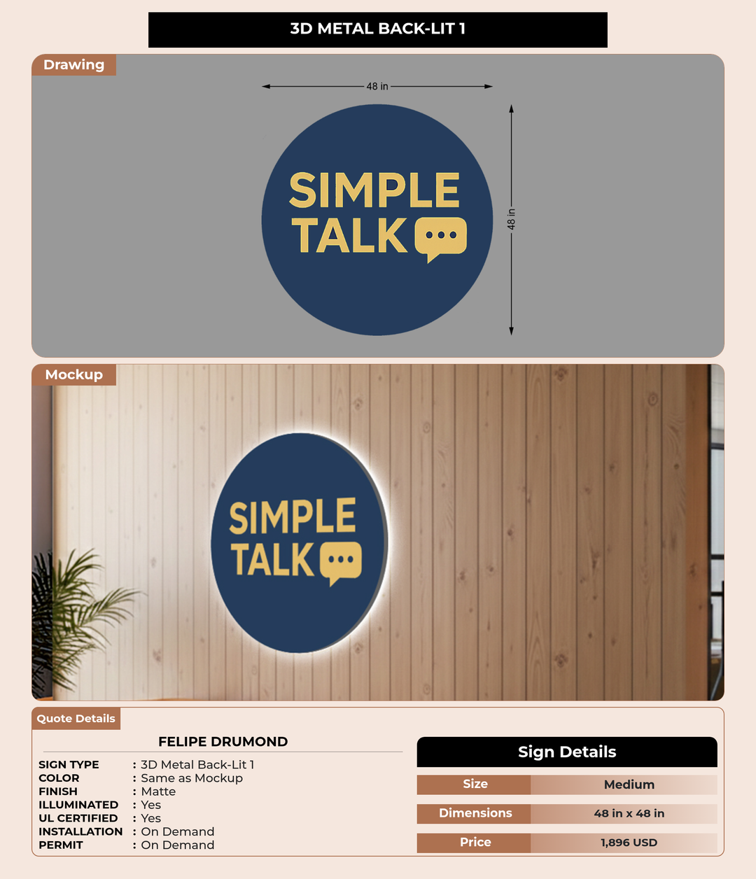 CUSTOM MOCKUP SIGN FOR Felipe Drumond