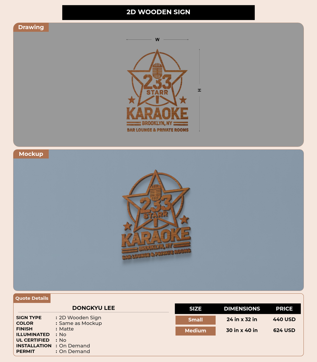 CUSTOM MOCKUP SIGN FOR Dongkyu lee