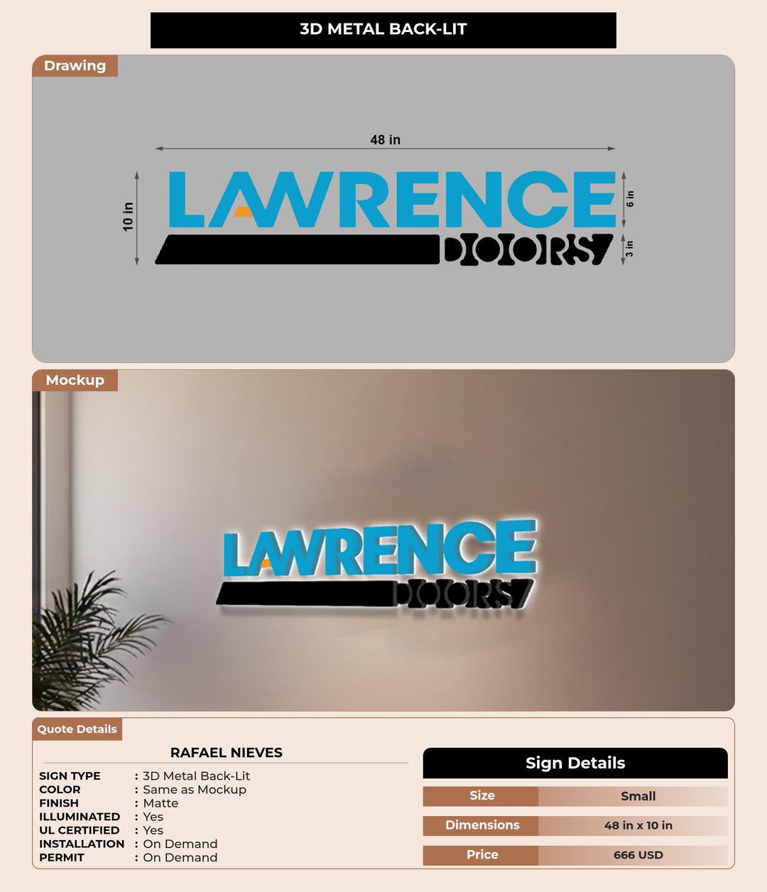 CUSTOM MOCKUP SIGN FOR Rafael Nieves