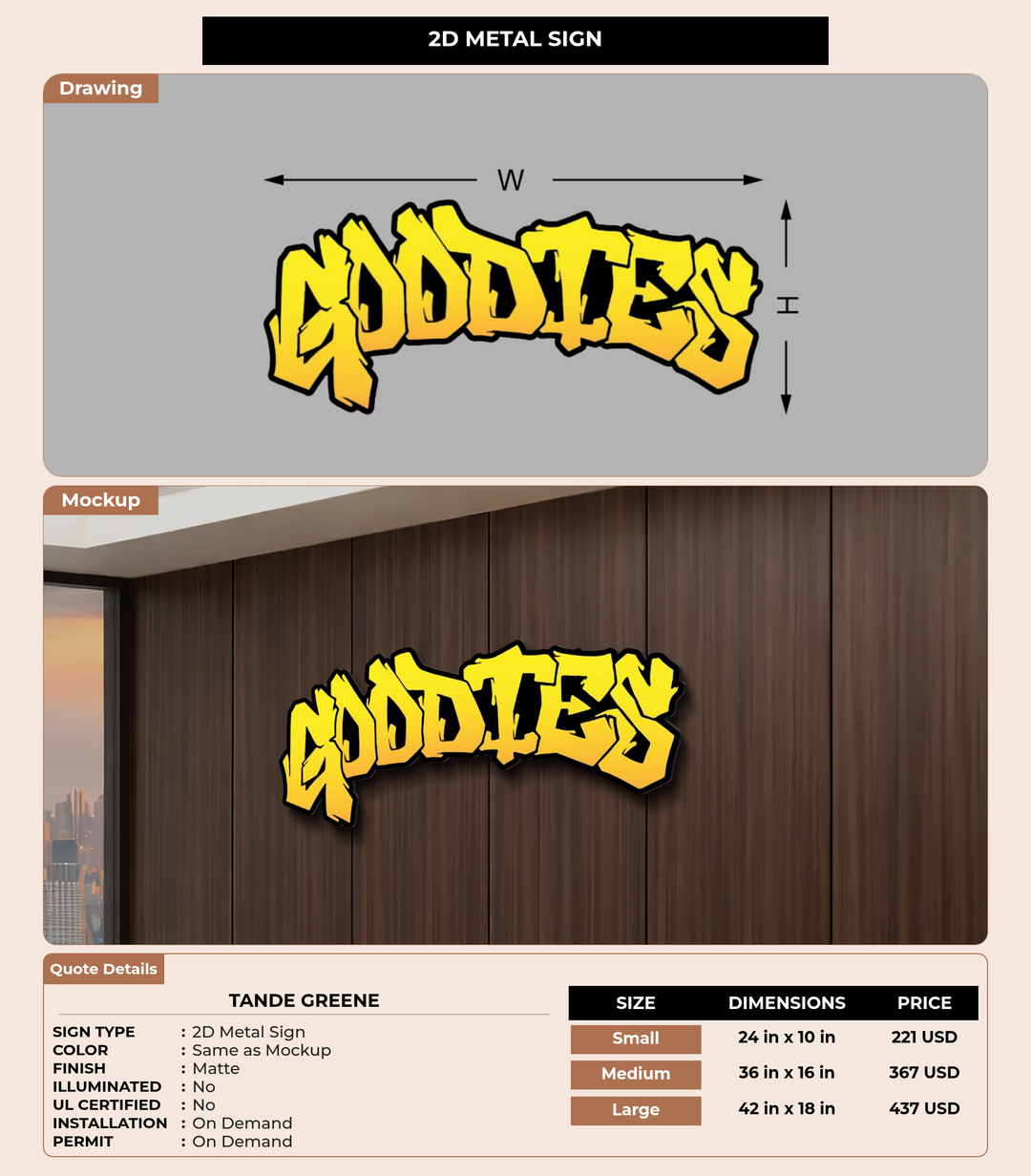 CUSTOM MOCKUP SIGN FOR Tande Greene