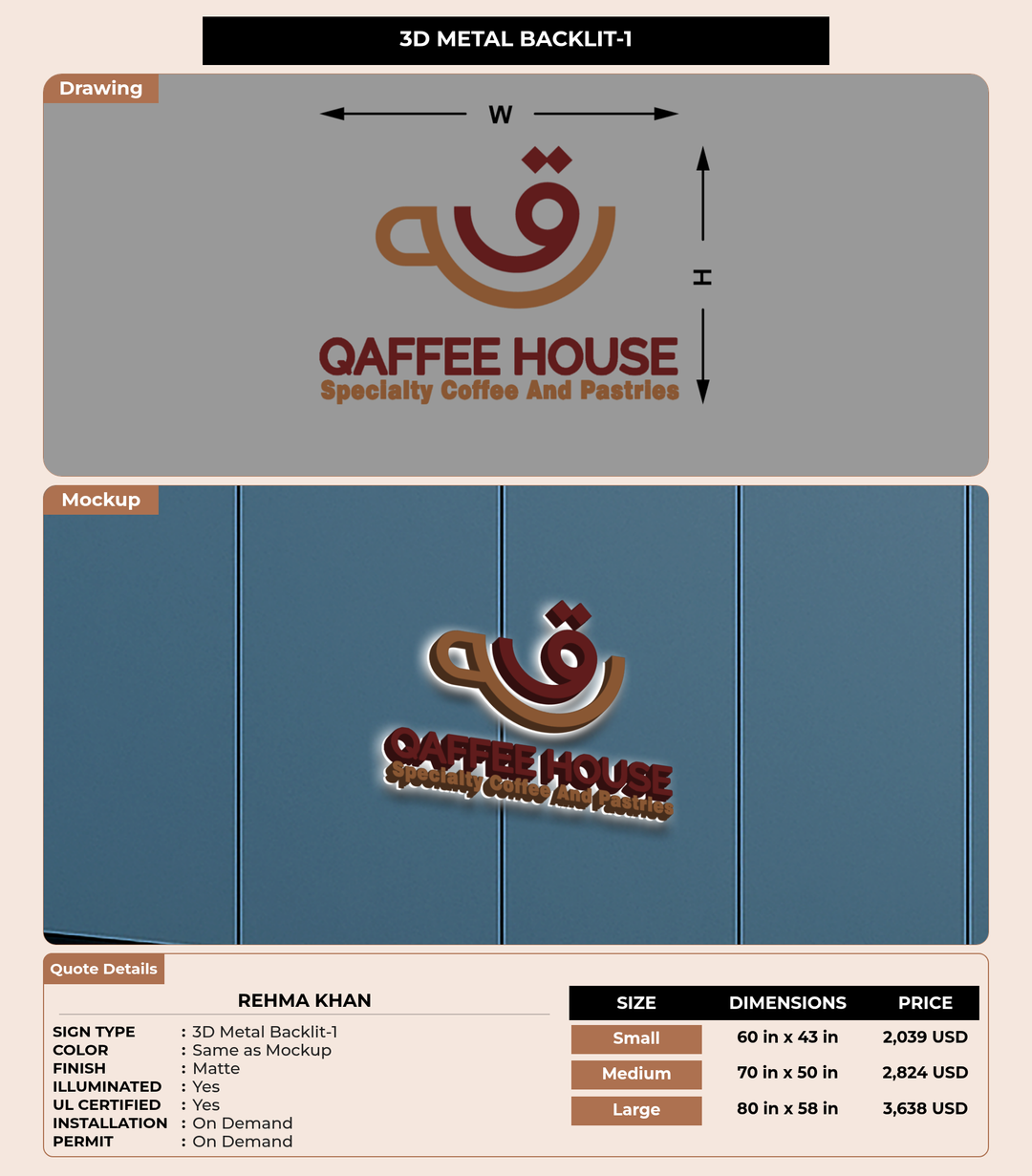 CUSTOM MOCKUP SIGN FOR Rehma Khan