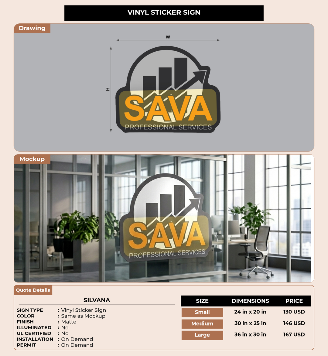 CUSTOM MOCKUP SIGN FOR Silvana