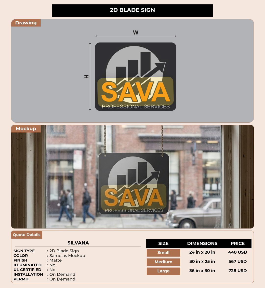 CUSTOM MOCKUP SIGN FOR Silvana