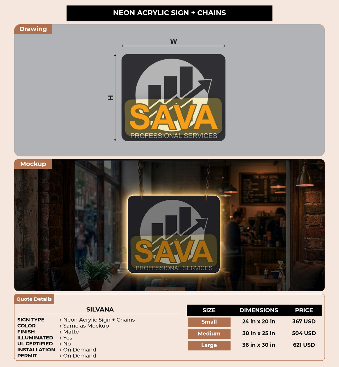 CUSTOM MOCKUP SIGN FOR Silvana