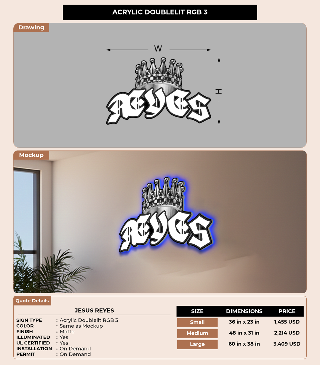 CUSTOM MOCKUP SIGN FOR Jesus Reyes