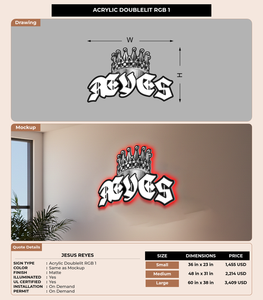 CUSTOM MOCKUP SIGN FOR Jesus Reyes