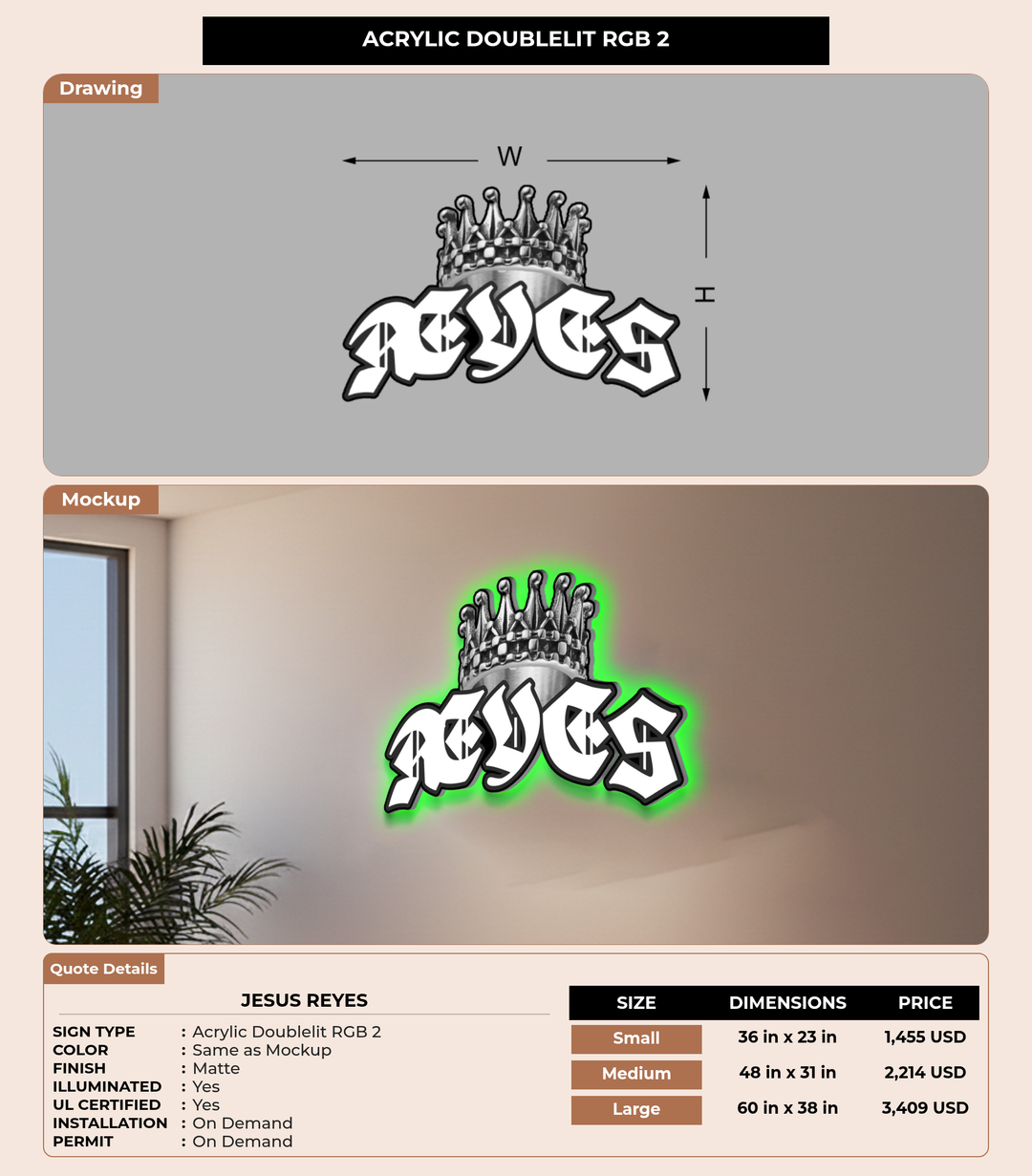 CUSTOM MOCKUP SIGN FOR Jesus Reyes