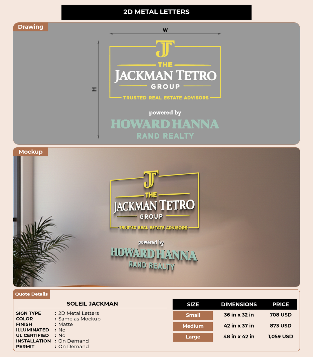 CUSTOM MOCKUP SIGN FOR Soleil Jackman