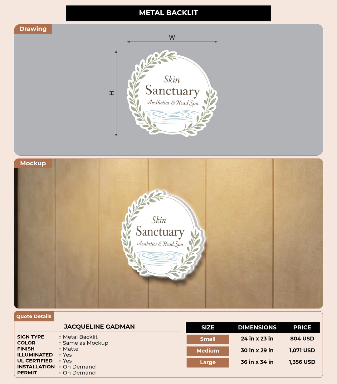 CUSTOM MOCKUP SIGN FOR Jacqueline Gadman