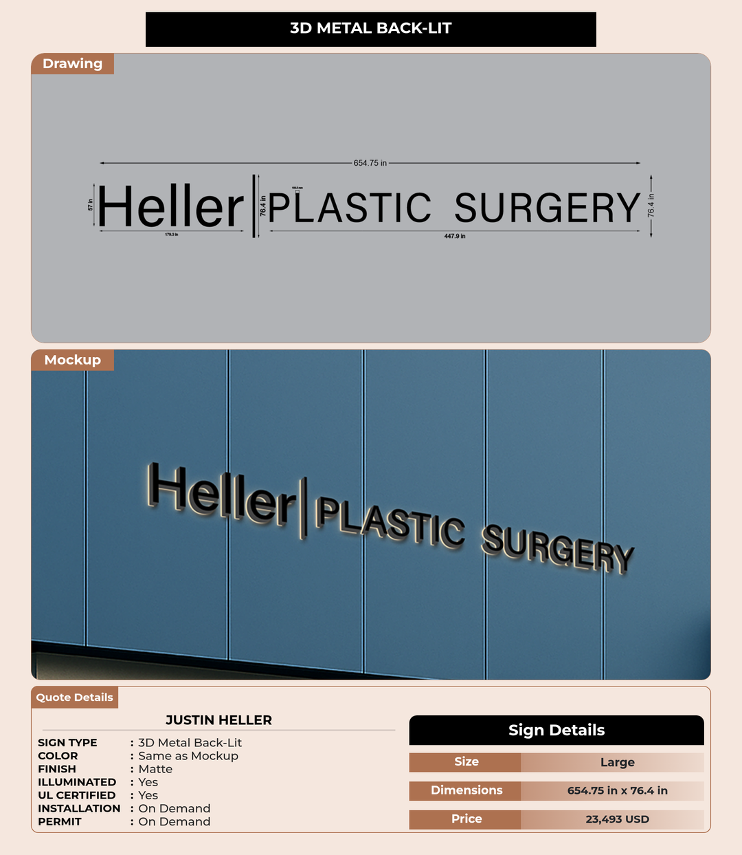 CUSTOM MOCKUP SIGN FOR justin Heller