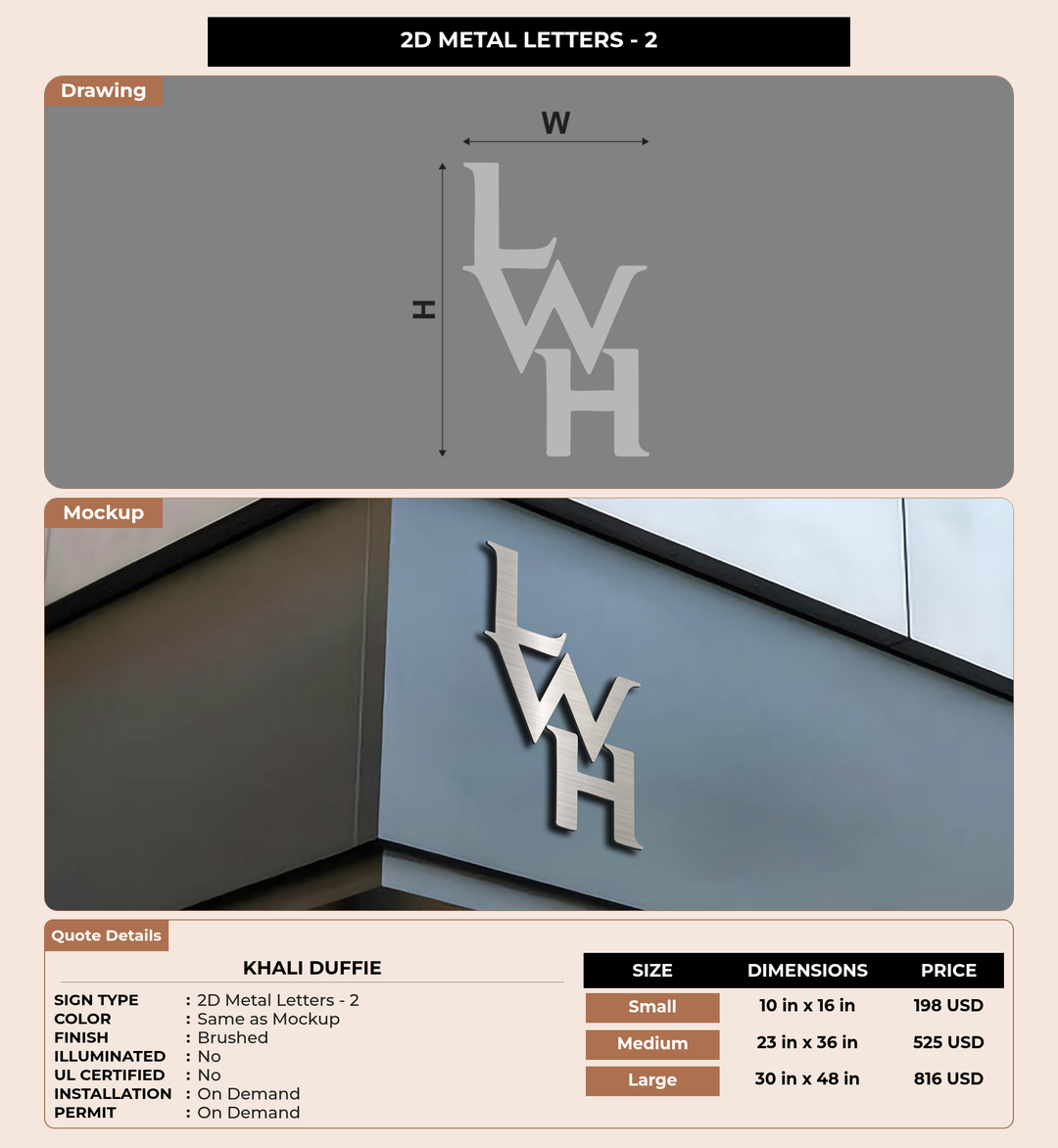 CUSTOM MOCKUP SIGN FOR Khali Duffie